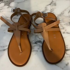 Copper key sandals